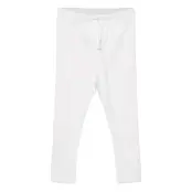 Rib Jersey Leggings W. String *Villkorat Erbjudande Leggings Vit Copenhagen Colors