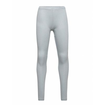 Rib Leggings Leggings Blå Wheat