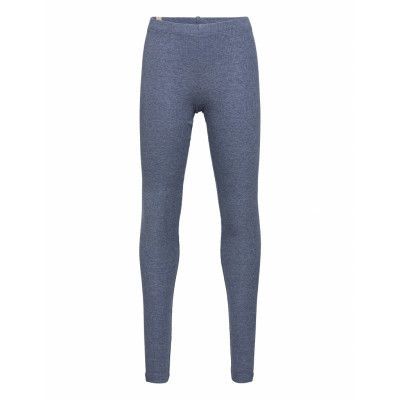 Rib Leggings Leggings Blå Wheat