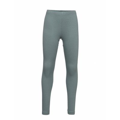 Rib Leggings Leggings Blå Wheat