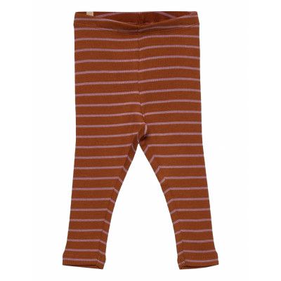 Rib Leggings Leggings Brun Wheat
