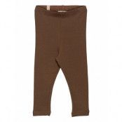 Rib Leggings Leggings Brun Wheat