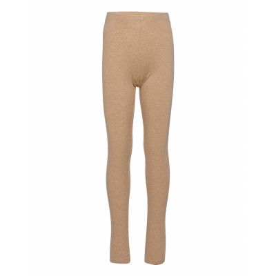 Rib Leggings Leggings Brun Wheat