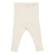 Rib Leggings Bottoms Leggings Kräm Wheat