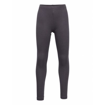 Rib Leggings Leggings Grå Wheat