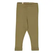 Rib Leggings *Villkorat Erbjudande Leggings Grön Wheat