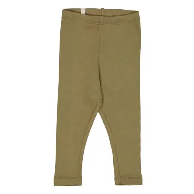 Rib Leggings *Villkorat Erbjudande Leggings Grön Wheat