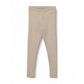 Rib Leggings Maddy Bottoms Leggings Beige Wheat