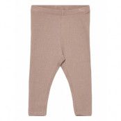 Rib Leggings Maddy *Villkorat Erbjudande Leggings Beige Wheat