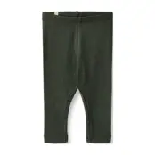 Rib Leggings Maddy *Villkorat Erbjudande Leggings Grön Wheat