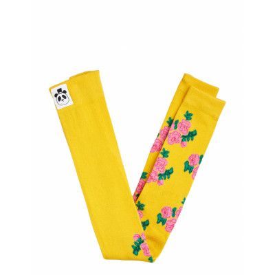 Roses Aop 1-Pack Leggings Bottoms Leggings Yellow Mini Rodini