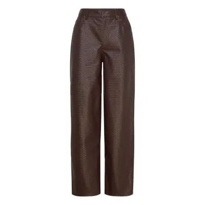 ROTATE Birger Christensen Wide Leg 5 Pocket Pants Brun