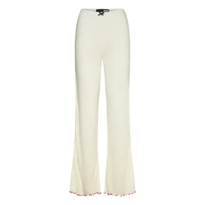 ROTATE Pointelle Low Leggings - Cream - L