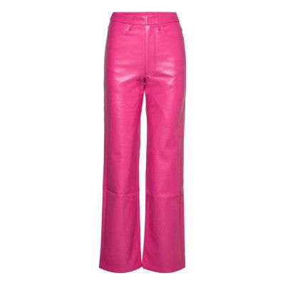 Rotie Pants Bottoms Trousers Leather Leggings-Byxor Pink ROTATE Birger Christensen