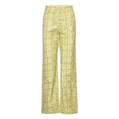 Rotie Pants Trousers Leather Leggings/Byxor Gul ROTATE Birger Christensen