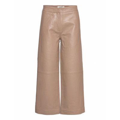 Roxy Leather Trousers Trousers Leather Leggings/Byxor Beige Just Female