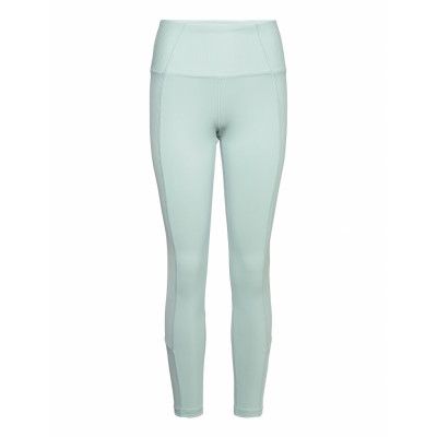 Rib High-Rise Leggings Sport Running-training Tights Blue Reebok Performance