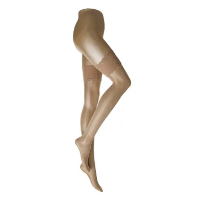 Satin Touch 20 Stay Up Lingerie Stay-ups Beige Wolford