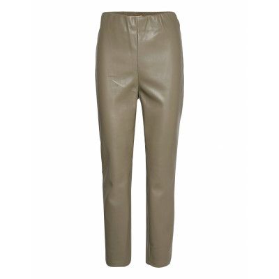 Sc-Beckie Trousers Leather Leggings/Byxor Beige Soyaconcept