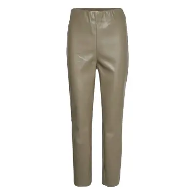 Sc-Beckie Trousers Leather Leggings/Byxor Beige Soyaconcept