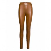 Sc-Monika Trousers Leather Leggings/Byxor Brun Soyaconcept