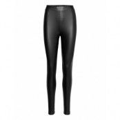 Sc-Monika Trousers Leather Leggings/Byxor Svart Soyaconcept