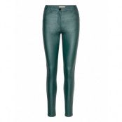 Sc-Pam Bottoms Trousers Leather Leggings-Byxor Green Soyaconcept