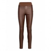Sc-Pam Trousers Leather Leggings/Byxor Brun Soyaconcept