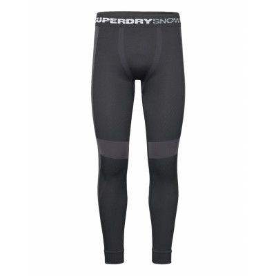 Seamless Baselayer Leggings Sport Base Layer Bottoms Svart Superdry Sport