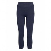 Seamless Leggings 7/8 Running/training Tights Blå Moonchild Yoga Wear