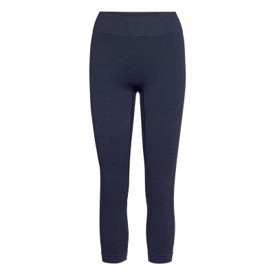 Seamless Leggings 7/8 Running/training Tights Blå Moonchild Yoga Wear