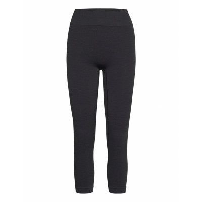 Seamless Leggings 7/8 Running/training Tights Svart Moonchild Yoga Wear