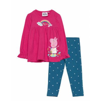 Set 2P Ts + Legging *Villkorat Erbjudande Sets Sets With Long-sleeved T-shirt Multi/mönstrad Gurli Gris