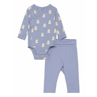 Lindex Set 3 Pcs Wrap Body Leggings C Blå