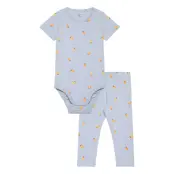 Lindex Set Body Leggings Lemons Blå