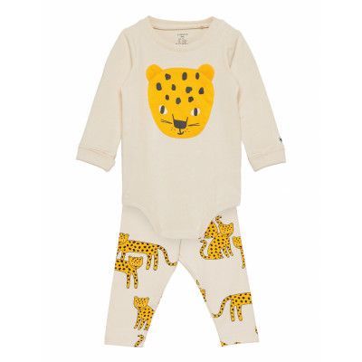 Set Body Leggings Leo Placemen 2-piece Sets Beige Lindex