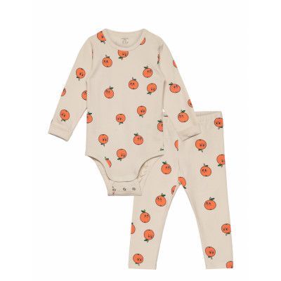 Set Body Leggings Orange Sets Sets With Body Beige Lindex