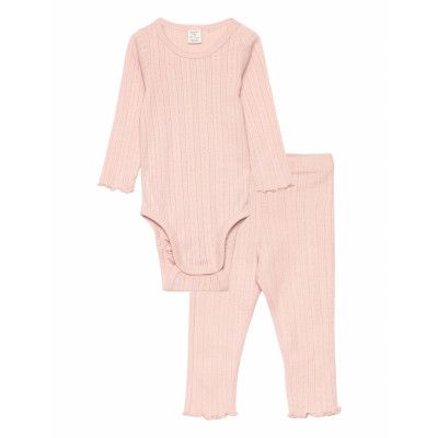Set Body Leggings Pointelle Sets Sets With Body Pink Lindex