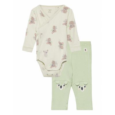 Set Body Wrap Leggings Koala *Villkorat Erbjudande Sets Sets With Body Grön Lindex