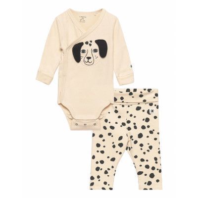 Set Dalmatian 3Pcs Wrap Leggin Sets Sets With Body Beige Lindex
