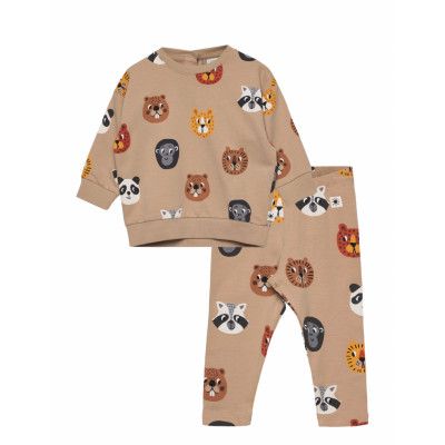 Set Sweater Leggings Animal Fa Sets Sweatsuits Multi/mönstrad Lindex