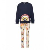 Set Sweater Leggings Rainbow 2-piece Sets Blå Lindex