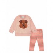 Lindex Set Sweatshirt Leggings Dog Rosa