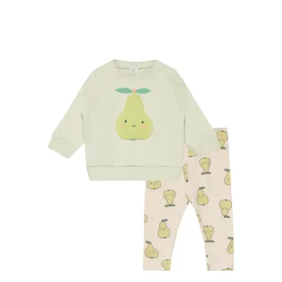 Set Sweatshirt Leggings Pear Sets Sets With Long-sleeved T-shirt Multi/patterned Lindex