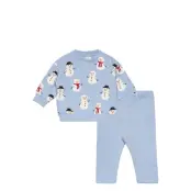 Set Sweatshirt Leggings Snowma Sets Sets With Long-sleeved T-shirt Blue Lindex