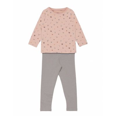 Set Top Leggings Mini Animals 2-piece Sets Rosa Lindex