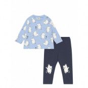 Lindex Set Top Leggings Moomin Blå