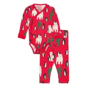 Set Wrap Body Leggings Funny X 2-piece Sets Röd Lindex