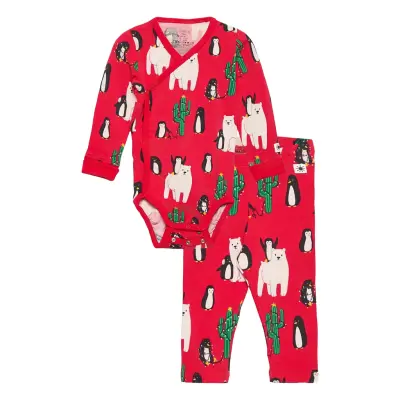 Set Wrap Body Leggings Funny X 2-piece Sets Röd Lindex