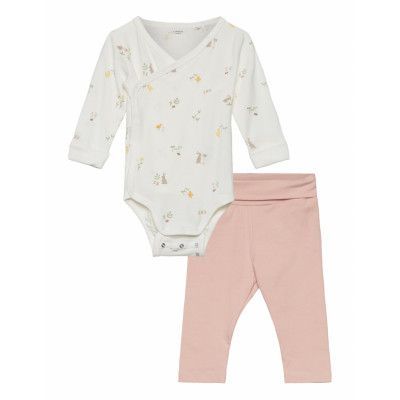 Lindex Set Wrap Body Leggings Nb Multi/patterned